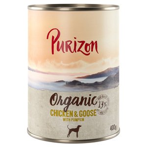 6x400g Purizon Organic Csirke, liba & tök nedves kutyatáp 15% árengedménnyel