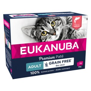 12x85g Eukanuba Grain Free Adult lazac nedves macskatáp 20% kedvezménnyel