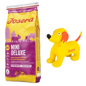 15kg Josera MiniDeluxe gabonamentes száraz kutyatáp + Seppl sípoló kutyajáték ingyen