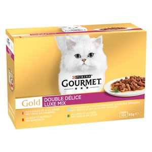 36x85g Gourmet Gold nedves macskatáp Luxus mix 15% árengedménnyel
