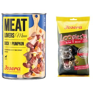 6x400g Josera Meatlovers Menü kacsa & tök nedves kutyatáp+150g Loopies marha snack ingyen