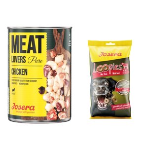 6x800g Josera Meatlovers Pure csirke nedves kutyatáp+150g Loopies marha snack ingyen