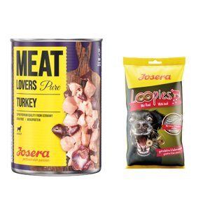 6x800g Josera Meatlovers Pure pulyka nedves kutyatáp+150g Loopies marha snack ingyen