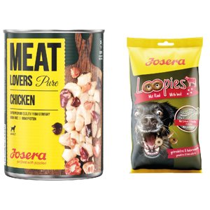 6x400g Josera Meatlovers Pure csirke nedves kutyatáp+150g Loopies marha snack ingyen