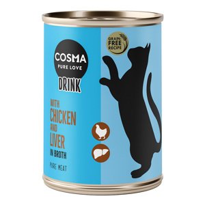 12x100g Cosma Drink csirke & csirkemáj táplálékkiegészítő eledel macskáknak