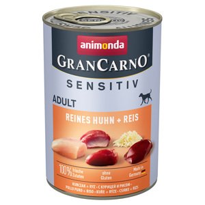 24x400g Animonda GranCarno Adult Sensitive Csirke & rizs nedves kutyatáp
