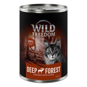 6x400 g Wild Freedom Deep Forest - vad & csirke nedves macskatáp 5 + 1 ingyen akcióban