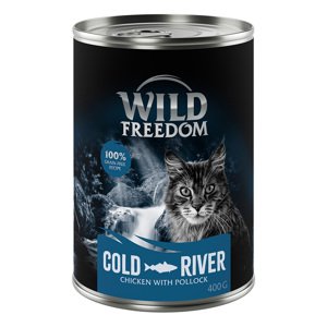 6x400 g Wild Freedom Cold River - tőkehal & csirke nedves macskatáp 5 + 1 ingyen akcióban