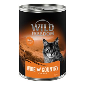 6x400 g Wild Freedom Wide Country - csirke pur nedves macskatáp 5 + 1 ingyen akcióban