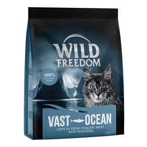 4x400g Wild Freedom Adult "Vast Ocean" makréla száraz macskatáp 3+1 ingyen