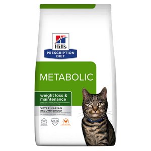 Hill's Prescription Diet d/d Food Sensitivities kacsa & borsó macskatáp - Metabolic Weight Management csirke macskatáp