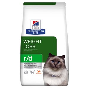 Hill's Prescription Diet d/d Food Sensitivities kacsa & borsó macskatáp -  r/d Weight Loss csirke macskatáp