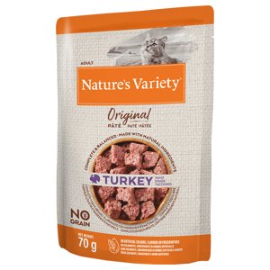 12x70g Nature's Variety Original Paté No Grain Pulyka nedves macskatáp 10+2 ingyen akcióban