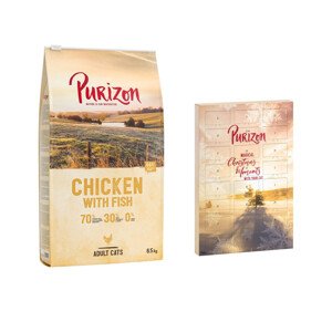 6,5 kg Purizon Adult csirke & hal - gabonamentes száraz macskatáp+Purizon adventi kalendárium 15,6g macskasnackkel töltve ingyen
