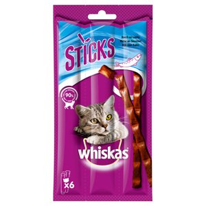 28x36g Whiskas Sticks gazdaságos csomag macskasnack - Lazaccal gazdagon