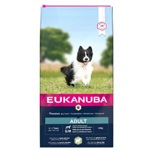 12kg Eukanuba Adult Small / Medium Breed bárány & rizs száraz kutyatáp
