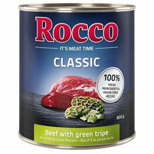 6x800g Rocco Classic nedves kutyatáp- Marha & pacal