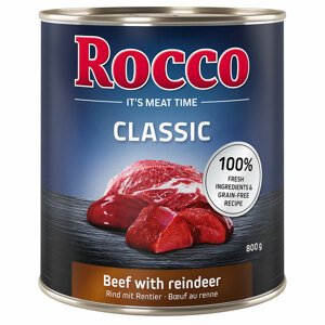 6x800g Rocco Classic nedves kutyatáp- Marha & rénszarvas