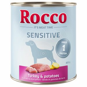 6x800g Rocco Sensitive pulyka & burgonya nedves kutyatáp