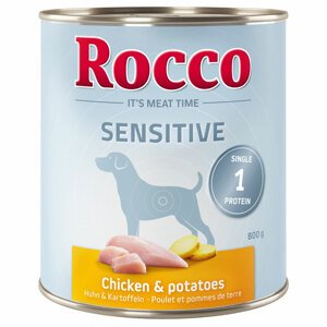 24x800g Rocco Sensitive csirke & burgonya nedves kutyatáp