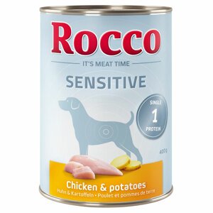 24x400g Rocco Sensitive vegyes csomag 4 fajtával nedves kutyatáp