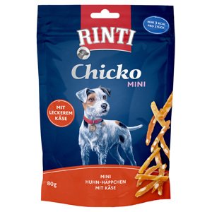 4x80g Rinti Extra Chicko Mini rágócsíkok kutyasnack-csirke & sajt