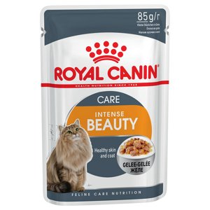 Kiegészítés a száraztáphoz: 12x85g Royal Canin Intense Beauty aszpikban nedvestáp