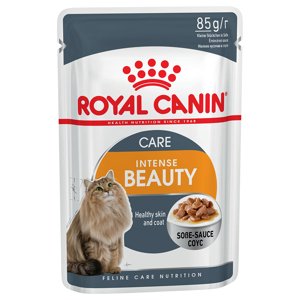 Kiegészítés a száraztáphoz: 12x85g Royal Canin Intense Beauty szószban nedvestáp