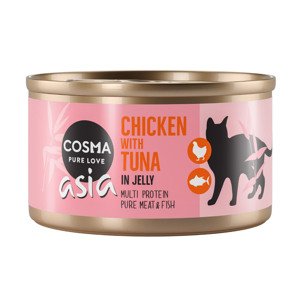 6x85g Cosma Asia aszpikban nedves macskatáp - csirke & tonhal