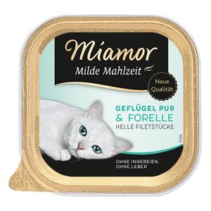 Miamor Milde Mahlzeit 6 x 100 g - Szárnyas pur & pisztráng