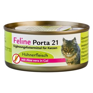 Feline Porta 21 gazdaságos csomag - 24 x 156 g - Csirke & aloe vera