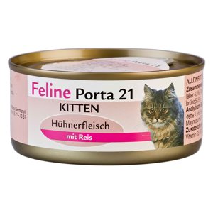 Feline Porta 21 gazdaságos csomag - 24 x 156 g - Kitten csirke