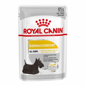 Kiegészítésként 24x85g Royal Canin Dermacomfort nedves kutyatáp
