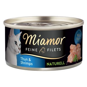6x80g Miamor Naturelle finom filék tonhal & garnéla nedves macskatáp