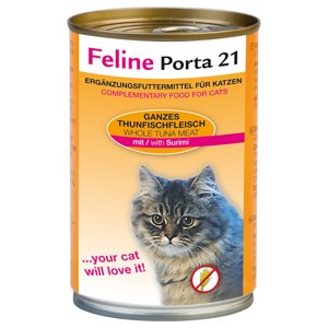 12x400g Feline Porta 21 tonhal & surimi nedves macskatáp