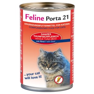 12x400g Feline Porta 21 tonhal & marha nedves macskatáp