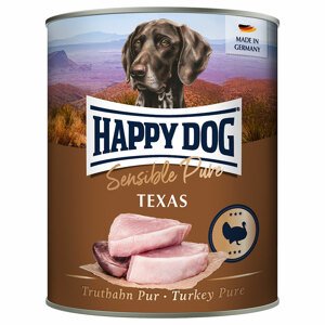 6x800g Happy Dog Pur Texas (pulyka pur) nedves kutyatáp