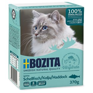 6x370g Bozita foltos tőkehal falatok aszpikban nedves macskatáp