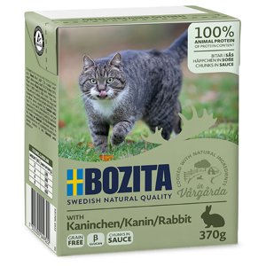 6x370g Bozita falatok szószban nedves macskatáp- Nyúl