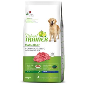 12kg Natural Trainer Maxi Adult marha, rizs & ginzeng száraz kutyatáp