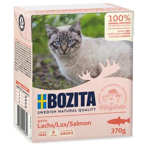 24x370g Bozita falatoknedves macskatáp- Lazac szószban