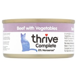24x75g Thrive Complete marhahús & zöldség nedves macskatáp