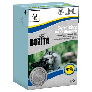 12x190g Bozita Feline Tetra Recart Sensitive Diet & Stomach nedves macskatáp