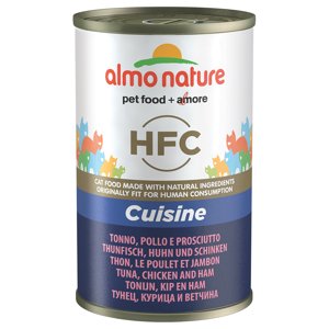 Almo Nature HFC gazdaságos csomag 12 x 140 g - Tonhal, csirke & sonka