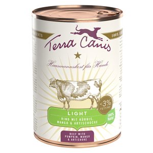 12x400g Terra Canis Light nedves kutyatáp- Marha, tök, mangó & articsóka