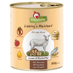 6x800g Liebling´s Mahlzeit nedves kutyatáp-Bárány & burgonya, édeskömény, túró & olívaolaj