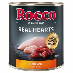 6x800g Rocco Real Hearts Csirke nedves kutyatáp