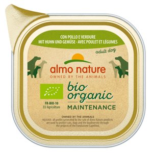12x100g Almo Nature bio pástétom gazdaságos csomag- Bio csirke & bio zöldség