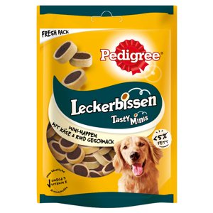 3x140g Pedigree Tasty Bites kutyasnack: Mini-falatok - sajt & marha