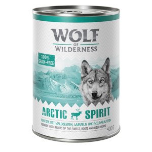 6x400g Wolf of Wilderness Adult Arctic Spirit kutyatáp - Rénszarvas